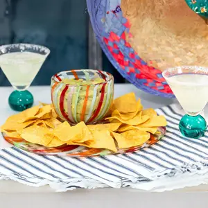 Jeanne Fitz Reversible Cake Stand and Chip and Dip Platter