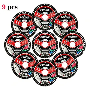 Special for angle grinder! POKINE 4.5 "diamond tile cutting disc (3/6/9/12PCS optional) ultra-thin dry cutting design, compatible with ceramics, marble, and granite, sharp and durable, essential for home decoration projects