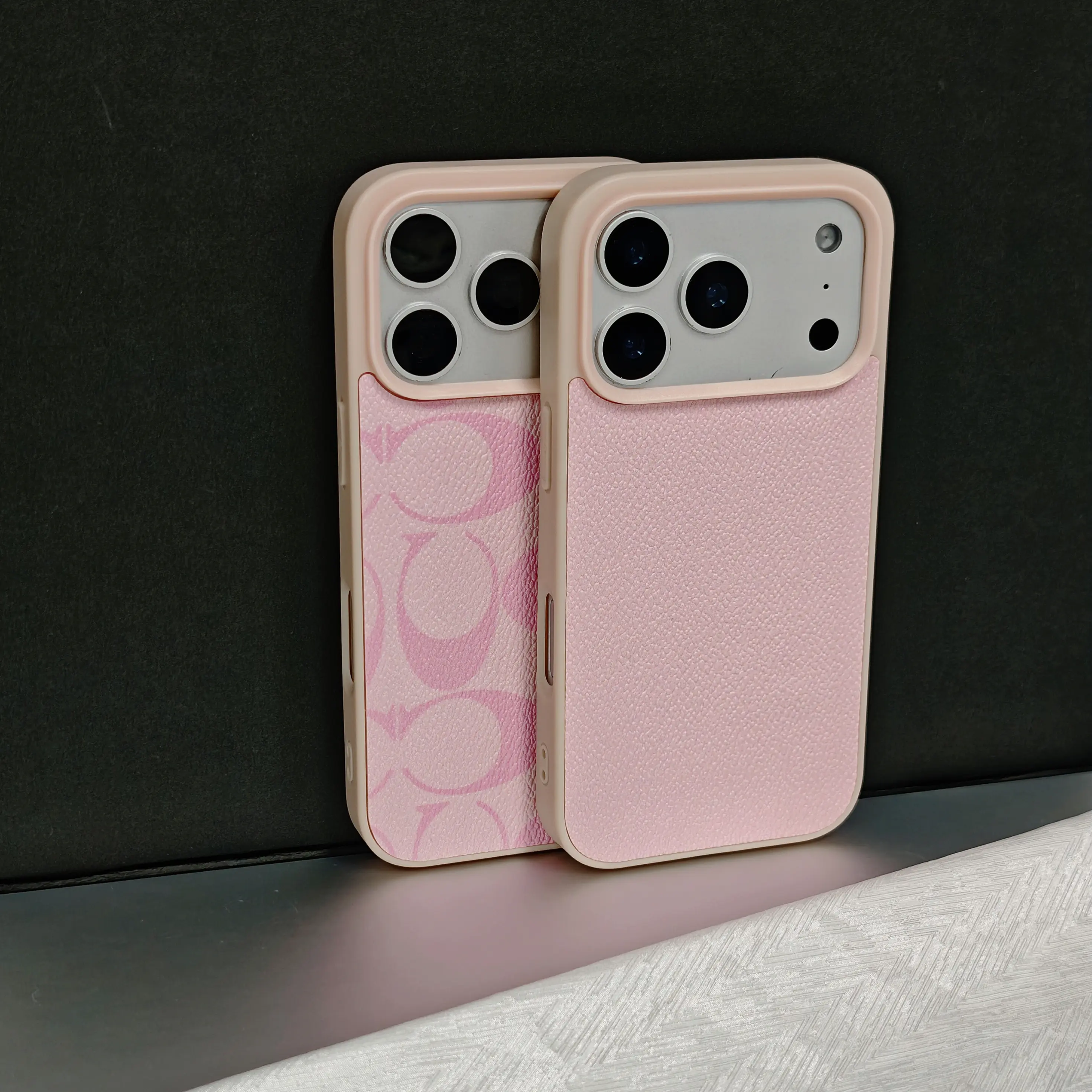 iPhone 17 Pro Max Designer Case: Luxury Gold Emblem iPhone Case Compatible  with iPhone 16 Pro Max iPhone 15 14 13 12 11 and Plus Series Models  Pink  Leather Case - TikTok Shop