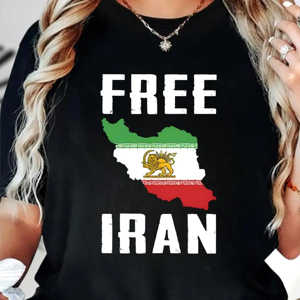 Free Iran Shirt Iranian Flag Lion Solidarity Tee Persian Lion Shirt Iran And Sun Persian Flag Her Versatile T-Shirt for Men & Women
