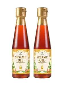 Soeos Sesame Oil, Toasted Sesame Seed Oil, 8.45 Fl Oz (250 ml) Pack of 2, Total 500 ml, Nutty Flavor, Perfect for Asian Food, Noodles, Soup, Baking, and Stir-Fry