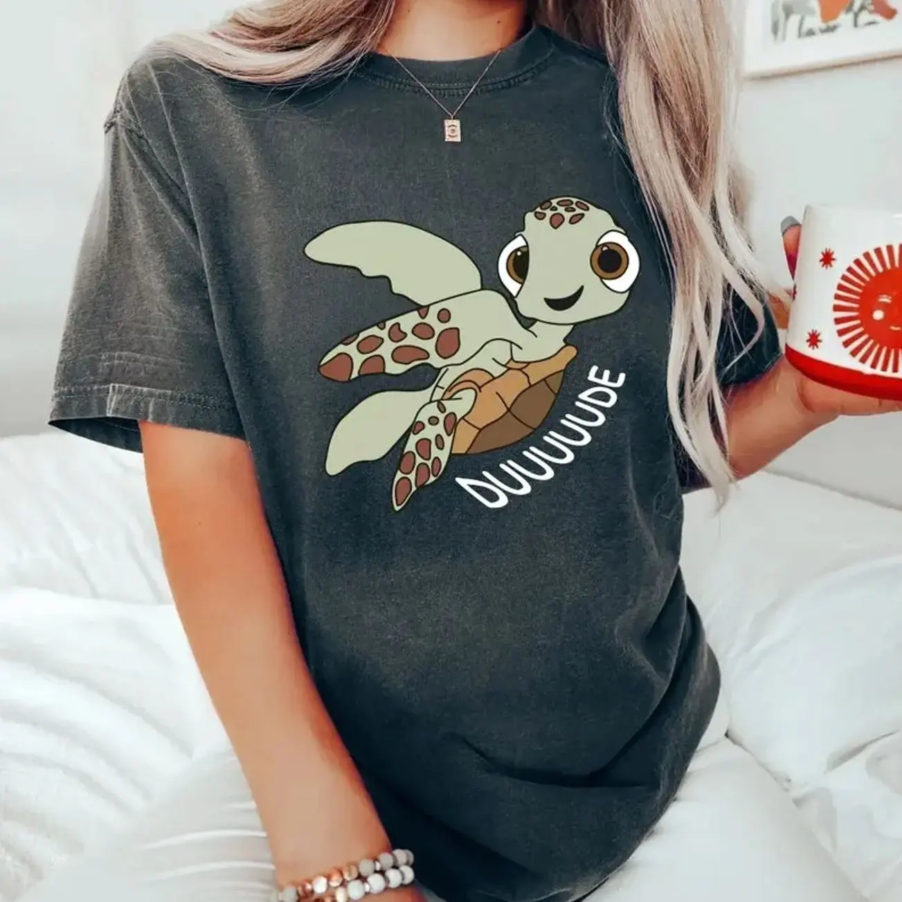 Squirt Tahirt, Finding Nemo Shirt, Finding Dory Shirt, Squirts Snorkeling Cotton Top Womenswear Women Casual Crewneck LSP
