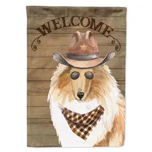 Carolines Treasures  11 x 0.01 x 15 in. Rough Collie Country Dog Flag Garden Size, Artwork, Yard, Outdoor
