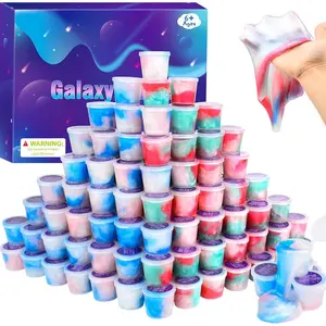 70 Pack Mini Slime Kit,Galaxy Slime Easter Party Favors,Stretchy Slime Kit for Classroom Prizes,Kids Stress Relief Toys, Christmas Stocking Stuffers,Goodie Bag Stuffers for Boys Girls 5-12.