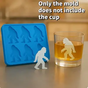 Cute Animal Ice Cube Tray, 6-Compartment Silicone Ice Mold, Ice Cube Maker, Rabbit, Highland Cow, Yak Designs, Perfect for Summer Parties, Birthday Celebrations