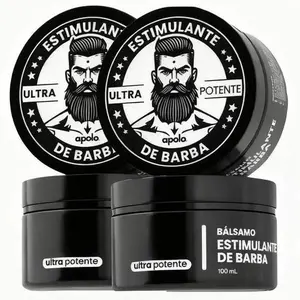Men's 2-Piece Apolo Ultra Potente Minoxidil Beard Growth Cream - Hair Care Thickening Blend, Strong Follicle Stimulant, Targets Severe Beard Alopecia, Wakes Up & Repairs Sparse Areas