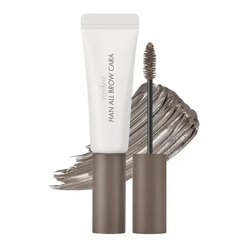 rom&nd Han All Brow Cara (9g) 04 Merry Blondy Cream Brow Tint Kit - Single Item No-Clump Matte Finish Eyebrow Mascara with 00 Fixer, Long-Lasting, Easy Removal, Talc, Silica, Brightening Beige Makeup Products for Adults