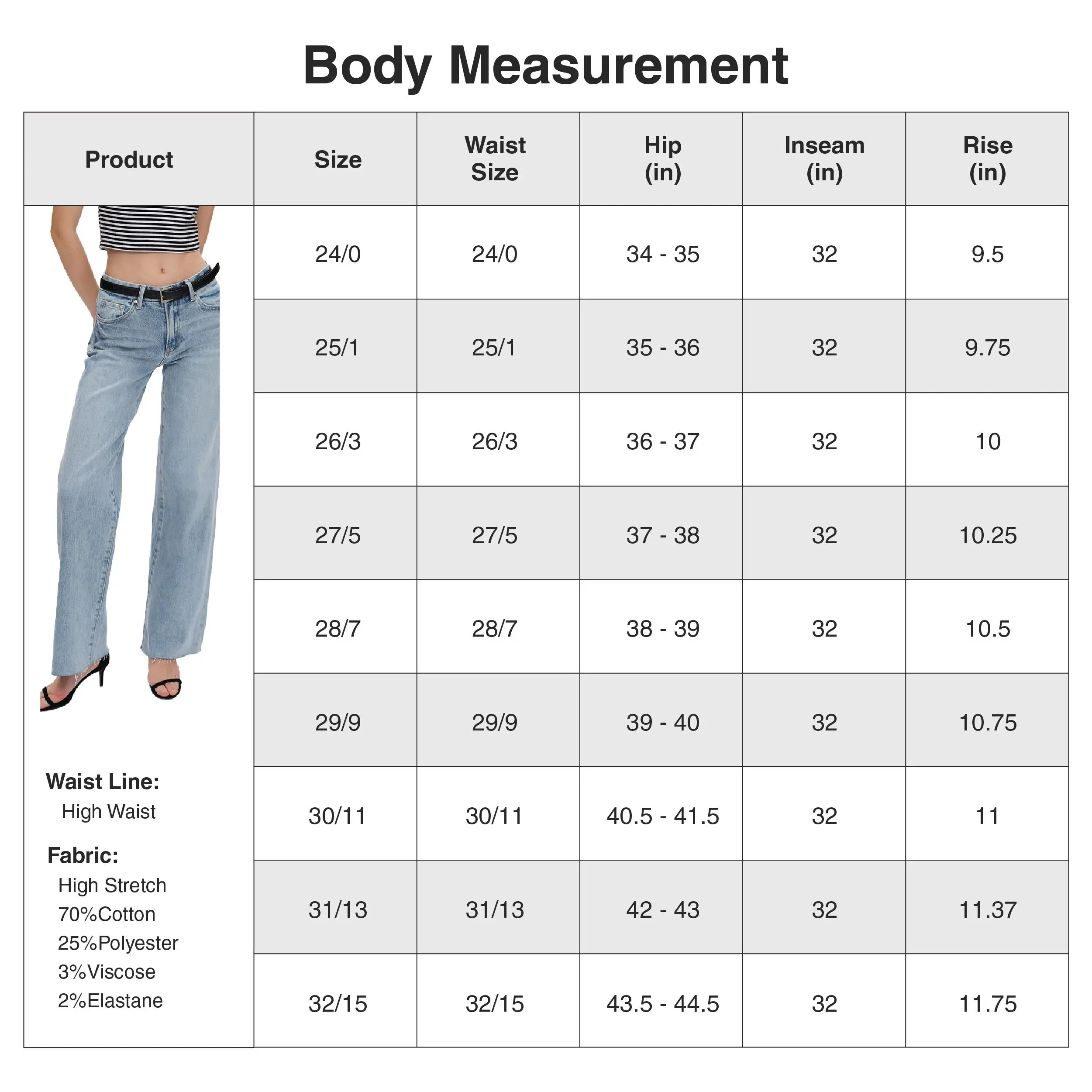 Light Blue Distressed-32''