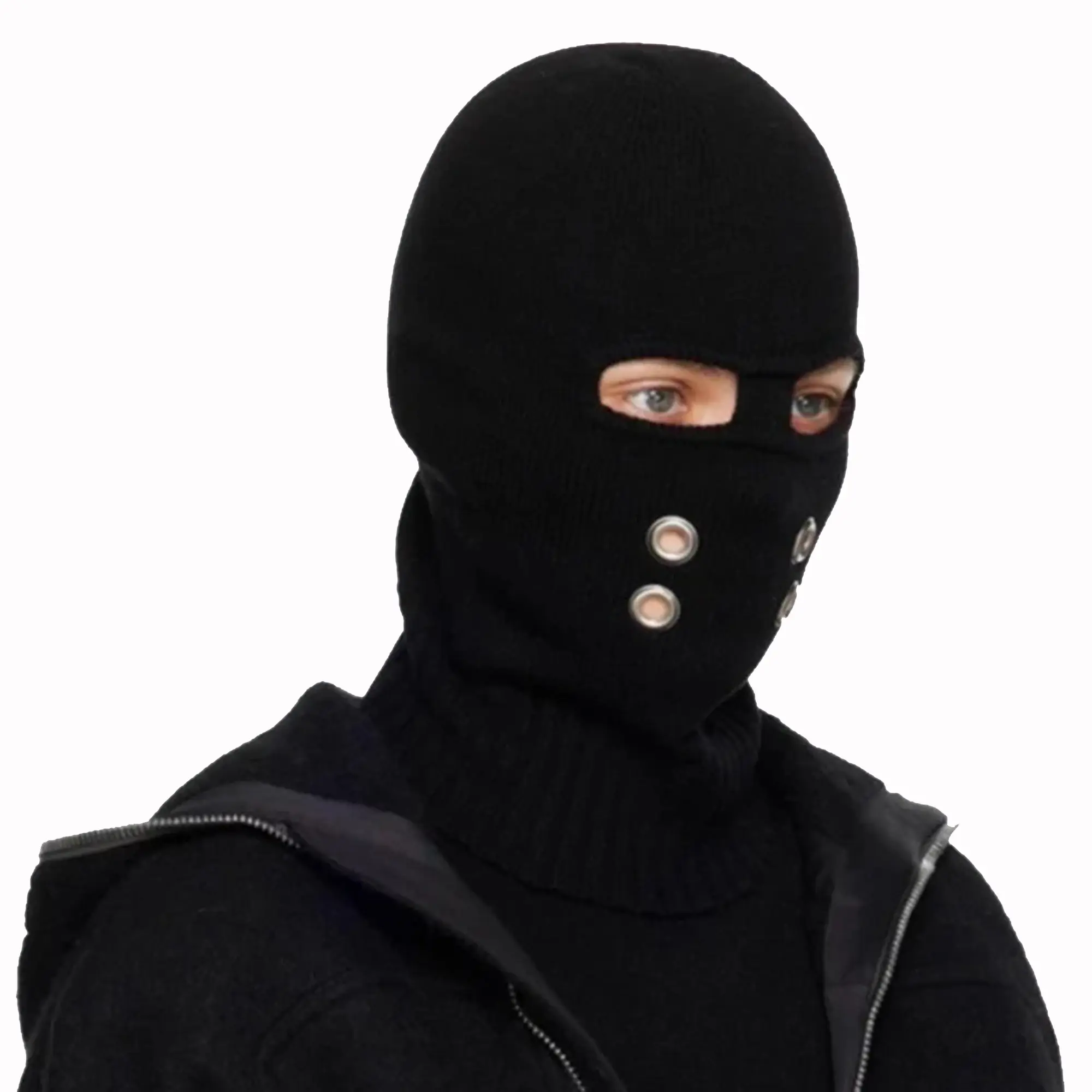 Men's Edgy Solid Ski Mask - Cold Weather Protective Gear with Airflow Vents, Ideal for Staying Warm and Everyday Casual Use, Balaclava Headwear