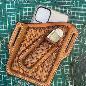 Universal Leather phone / trapper combo case