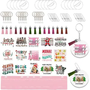 105 count   Blank Set Kit with Double Sided UV DTF Christmas Stickers,   Making Kits Sat for Employee Appreciation Gifts, DIY Crafts Vinyl Projects