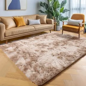 Raybee Furniture Fluffy Rug ForLiving Room, Large shaggy Tie-Dye Area Rugs,Non-slipCarpet for Bedroom,Soft Playroom Mat,Cool Rugs HomeDecor dealsforyoudays