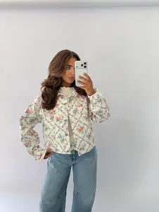 Vintage Flower Garden Denim Jacket
