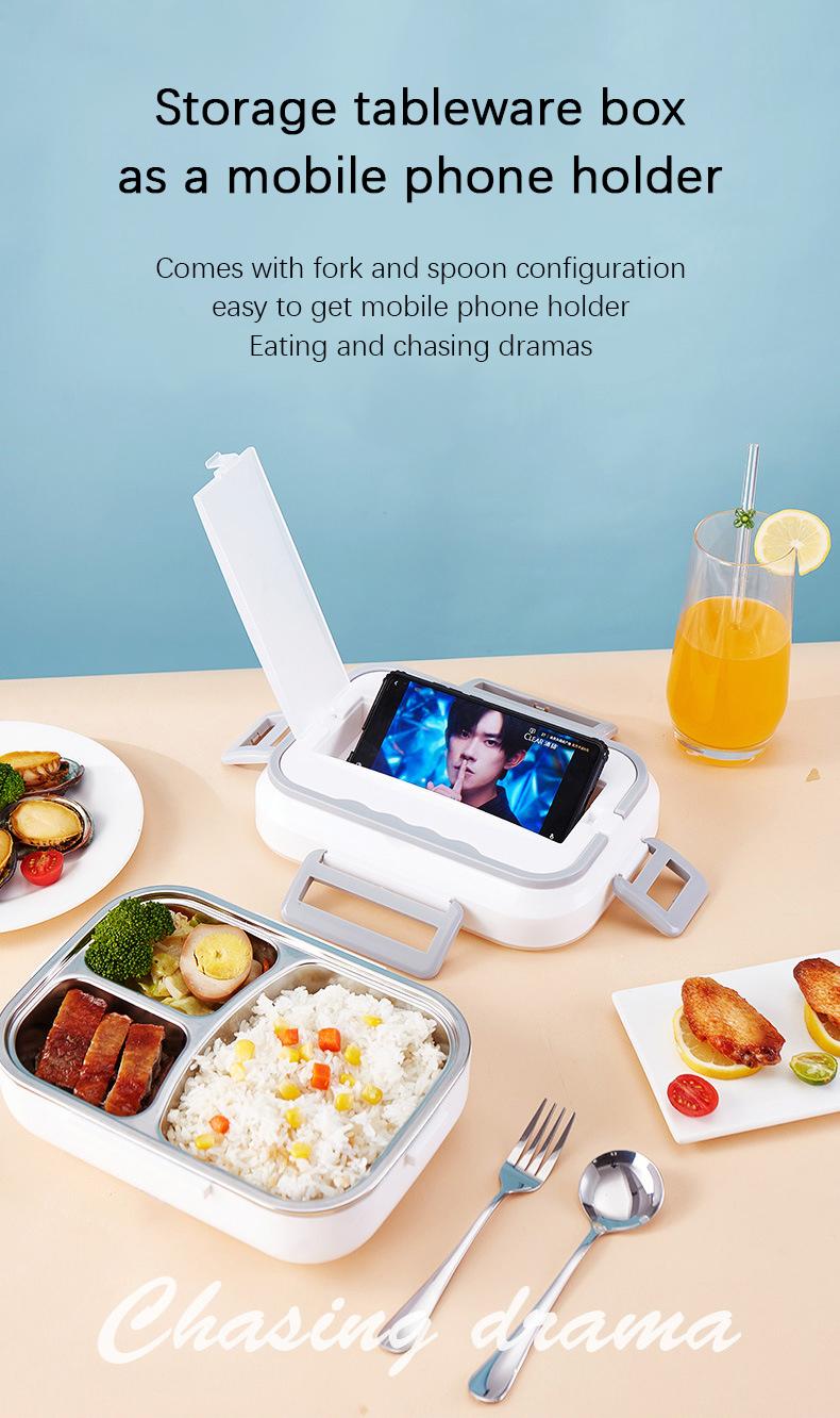 Kitchen ware 1.5L Cookware Sets Heater Portable Electric Lunch Boxes stainless steel Container with Insulation Bag for Car Truck