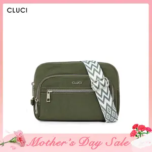 [Mother's Day Gift Collection] CLUCI Anti Theft Travel Essentials Crossbody Bag Convertible Belt Bag with Zipper Lock RFID Blocking & Waterproof for Travel