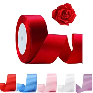 1/2 Pcs Satin Craft Ribbon, 1.5 Inch X 25 Yard Rolls, Perfect for DIY Crafts & Decorations, Ideal for Weddings, Gifts, Bows, Ribbon Roses Bouquet