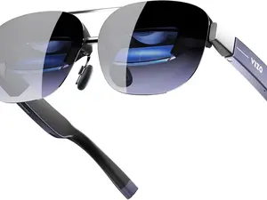 TOZO VIZO Z1 AR Glasses 160" Virtual Screen, 120Hz Micro-OLED Display, 2D/3D Switchable, Dual Stereo Speakers, USB-C Plug & Play for iPhone & Android, Detachable Frame, Portable Wearable Display