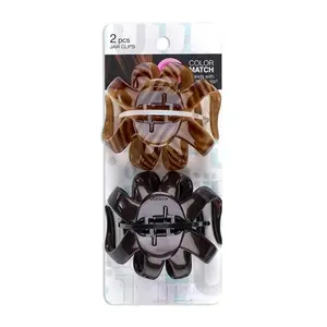 Claw Clips - Women's Hair Accessories - Thick Hair Claw Clips - Claw Clips - Black and Tortoise - 2 Pieces