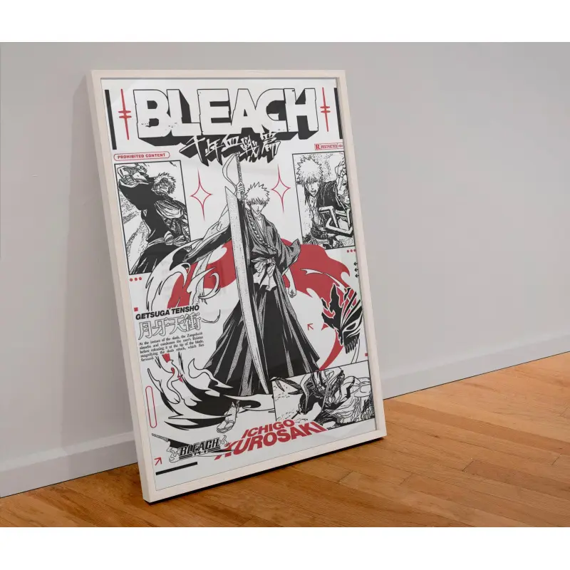 Ichigo Kurosaki Bleach Thousand-Year Blood War POSTER UNFRAMED Anime Wall Art Unframed Print Decor Border for Living Room Dormitory Bathroom Kitchen Vintage Bedroom Canvas Wall Art Artwork
