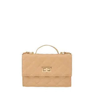 Diamond Quilted Rectangle Shape Crossbody Bag