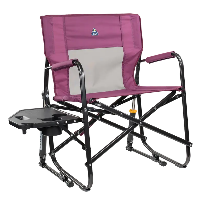 Freestyle Rocker XL Portable Folding Rocking Chair and Outdoor Camping Chair with Side Table
