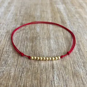 Lido Key Gold Bead Anklet
