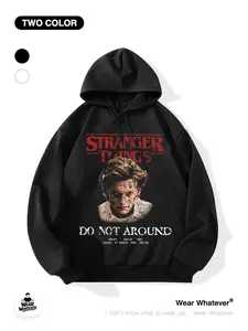 Stranger Things Eleven Don't Come Near Graphic Hoodie, Loose Fit for Outings or Home Wear, Stylish and Comfortable Sweatshirt
