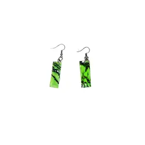 Acrylic Earring- Handcrafted Artisanal Design, Repurposed Materials, Unique One-of-a-Kind Pieces for Women