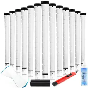 X-WEAVE Rubber Golf Grips 13 Pack with Full Repair Kits - Medium Lower Hand Golf Club Grips -  Grip and Traction Golf Grips for Men and Women