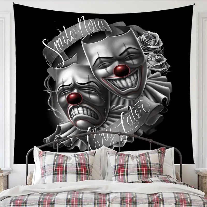 Tapestry  Room Decor Art Face Pattern Tapestries, Tapestry Wall Mural, Home Decor Wall Hanging Art Decor for Home Living Room Bedroom, Bedroom Decor, Men Gifts, Halloween