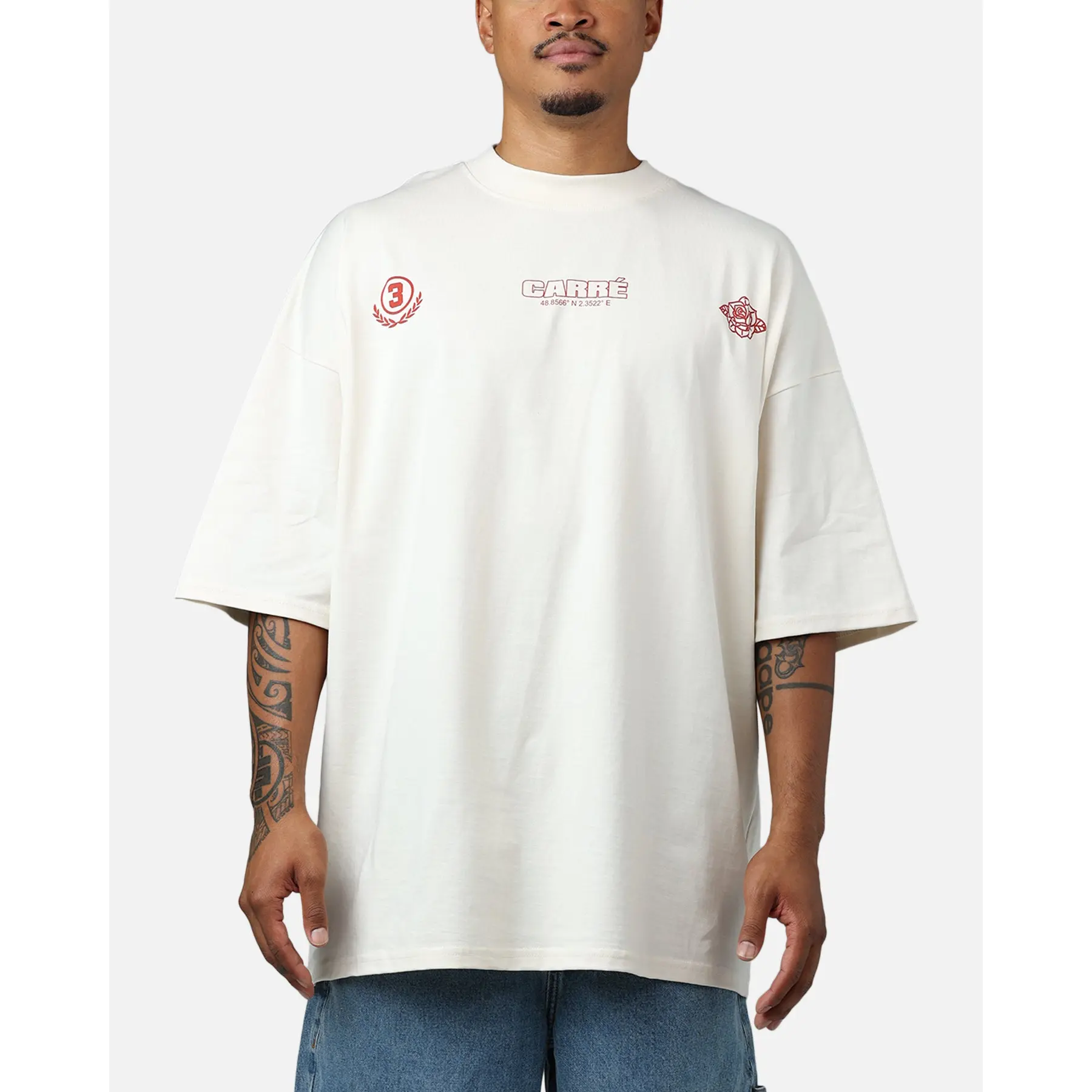 Carre Stacked Logo T-Shirt Off White