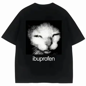 100% Premium Cotton T-shirt Ibuprofen Cat Meme T-Shirt - Printed Shirt