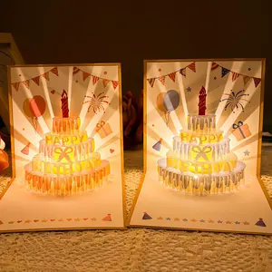 3D Musical Birthday Card with LED Lights - Up Surprise Gift for Special Ones