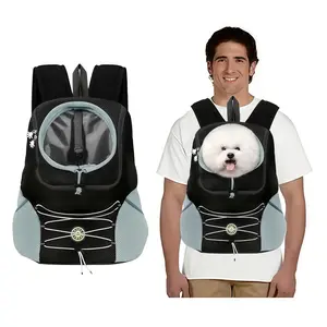 Breathable Pet Backpack for Small Dogs & Cats, Animal Carrier, Adjustable Travel Carrier with Safety Belt, Comfortable for Hiking, Walking, Cycling