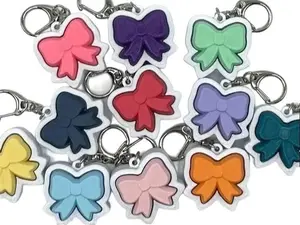 Dainty Bow Fidget Clicker: keychain accessory, stress relief, cute must have