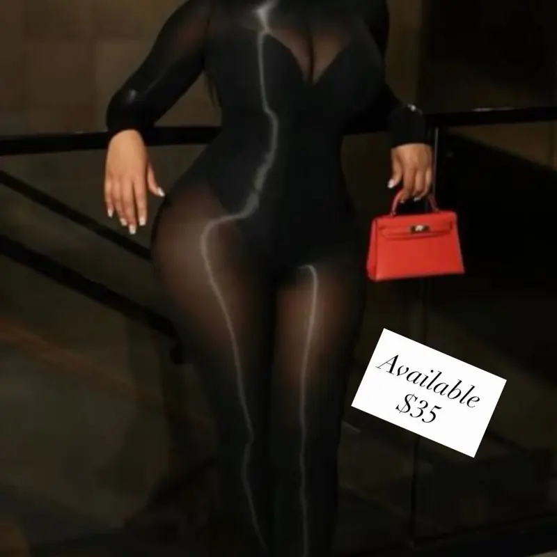 Women’s Stretch Mesh Long Sleeve Catsuit