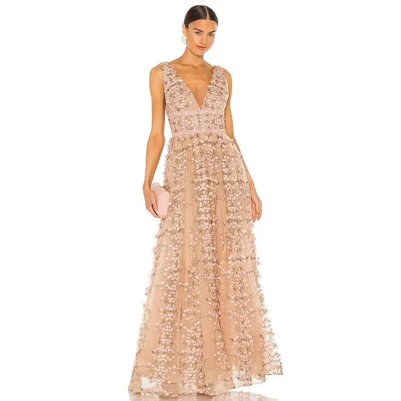 ramona's homecoming dress fuller house Ramona Maxi Dress - Terracotta V-Neck Slit