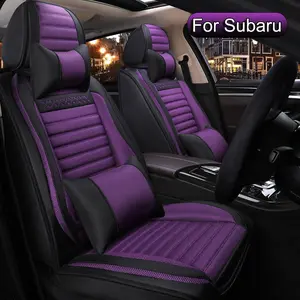 Car Seat Covers Full Set,  Fit for Subaru Outback, Crosstrek, Forester, Legacy, Impreza,‌ XV, Tribeca, Linen Car Seat Cushion, Car Front Back Seat Covers, Universal Car Seat Protector