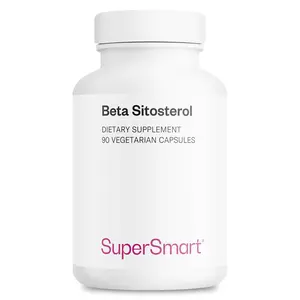 Supersmart - Beta-Sitosterol Supplement 180mg per Day (Patented) - Plant Sterols - Beta-Sitosterol Extract for Men | Non-GMO & Gluten Free - 90 Vegetarian Capsules
