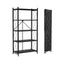 Lifetime Home Metal Foldable Storage Shelf Rack - 3/4 Tier Movable Metal Holder with 360-Degree Mobility, Waterproof, Lightweight, Durable, 90 lbs Capacity, Open Display Shelf, Indoor Display Rack, Room Storage Space-Saver