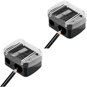 2Pcs Eyeliner Pencil Sharpener, Eyeliner Sharpener for Pencil, Makeup Pencil Sharpener, Dual Holes Eyeliner Sharpener, Sharpeners