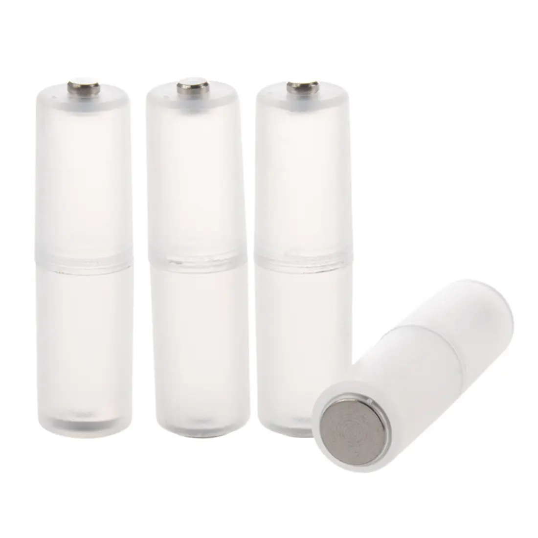 SODIAL 4-Piece AAA to AA Size Conversion Plastic Battery Adaptor, Cylindrical Holder Case - Handy Automotive & Motorcycle Interior Accessory Gadget
