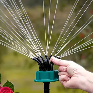 A Set of 1 Fully Automatic Garden Sprinkler with 360-degree Coverage, Designed for Watering Lawns and Gardens Without the Need for Electricity, Including Various Irrigation Accessories
