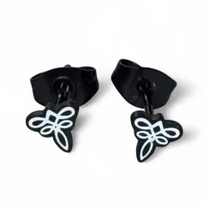 Black Western Loop Earrings – Piercing Grade Stainless Steel