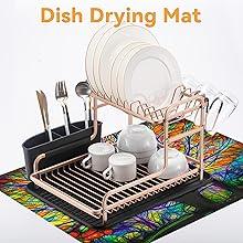 JOYFINITY Decorative Stove Top Covers for Electric Stove – Heat Resistant Glass Cooktop Protector Dish Drying Mat – Non-Slip Rubber Backing Washer Top Cover Waterproof Extra Counter Space (Tree 1)