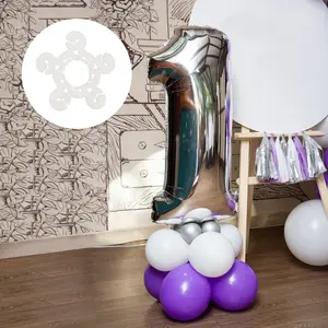 100 Pcs Clear Flower Balloon Clip Connectors – Plastic Balloon Clips for Arch, Garland & Party Decorations