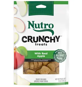 Nutro Crunchy Dog Treats With Real Apple, 10 oz. Bag