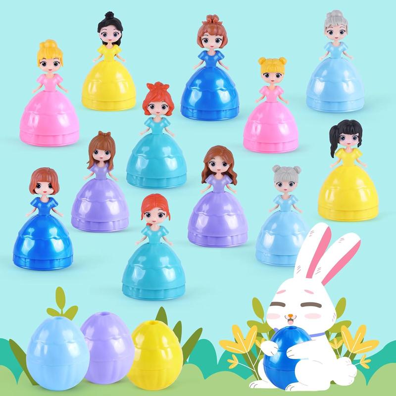 Easter Gifts for Kids, 12 Piece Prefilled Easter Egg,Perfect for 3+ Year Old Boys and Girls, Ideal for Easter Basket Stuffers