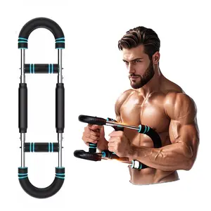U-shaped Multifunctional Arm Strength Trainer, ChestExercise Equipment, Portable Spring Resistance Band with 2Adjustable Gears, Detachable Design, Comfortable Grip,Home Fitness Equipment