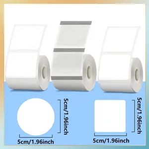 Circular/square Thermal Paper Sticker Labels, Round Label, Transparent/ Thermal Label Printing Paper, Compatible with Phomemo M220 M200 M221 M110 P50 P80 P1